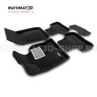 Текстильные 3D коврики Euromat3D Lux в салон для Mercedes GLK-Class (X204) (2009-2014) № EM3D-003511