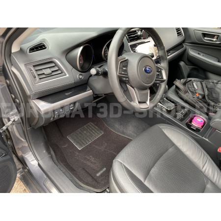 Текстильные 3D коврики Euromat3D Lux в салон для Subaru Legacy (2010-) № EM3D-004704