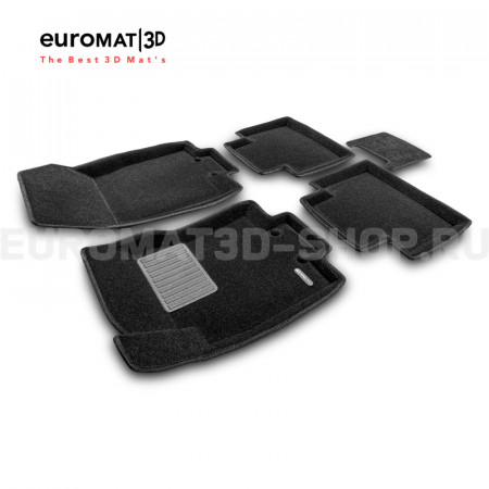 Текстильные 3D коврики Euromat3D Business в салон для Nissan X-Trail (T32) (2015-2020) № EMC3D-003724