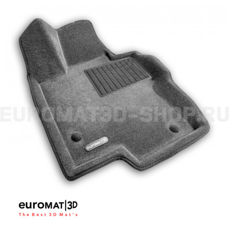 Текстильные 3D коврики Euromat3D Business в салон для Mercedes GLE-Class (W167) (2019-) № EMC3D-003509G Серые
