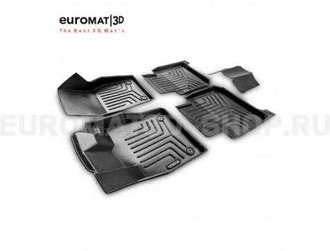 3D коврики Euromat3D Liner в салон для Skoda Kodiaq (2017-2024) № EM3DLI-004512 3D коврики Euromat3D Liner в салон для Skoda Kodiaq (2017-2024) № EM3DLI-004512