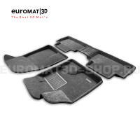 Текстильные 3D коврики Euromat3D Business в салон для Haval F7 (2024-) (4WD) № EMC3D-001470G Серые