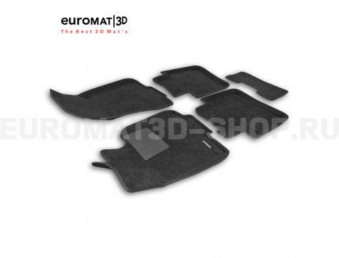 Текстильные 3D коврики Euromat3D Business в салон для Hongqi H9 (2020-) № EMC3D-001483