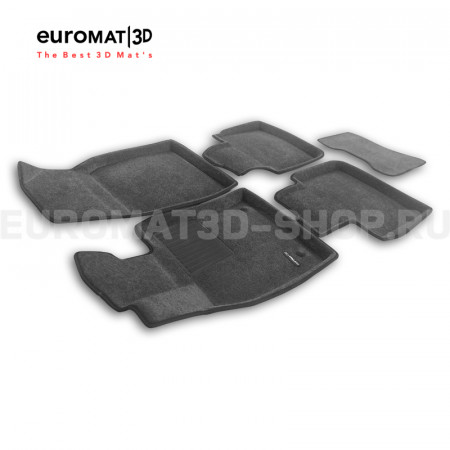 Текстильные 3D коврики Euromat3D Business в салон для Toyota Camry XV80 (2024-) № EMC3D-005112G Серые